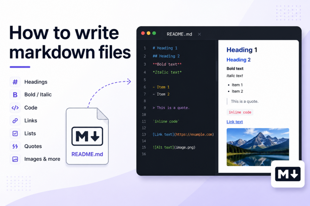 How to write markdown files